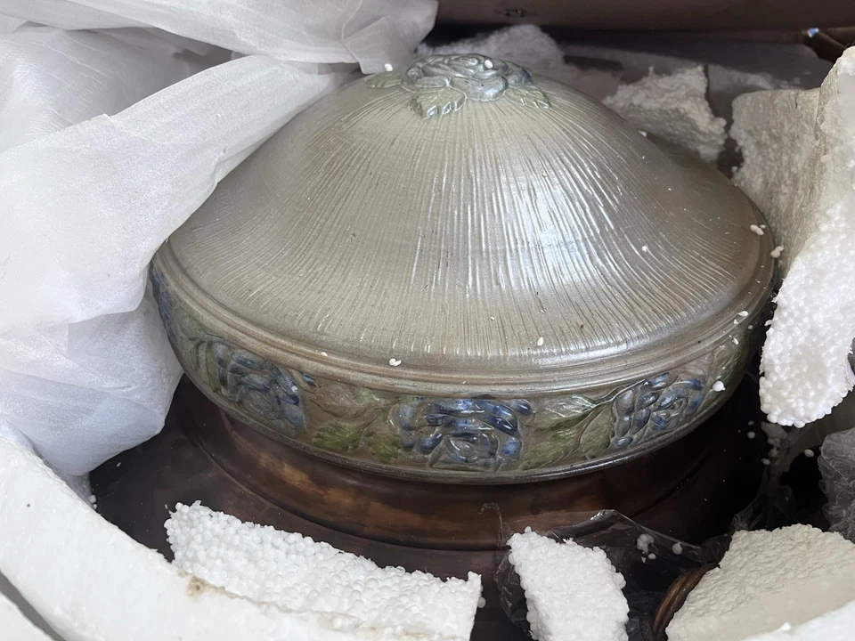 Lámpara de araña antigua de plata victoriana de los años 20 Foto 2 de 4