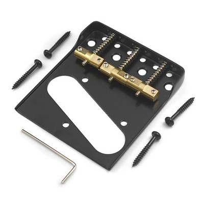 Gitarren-Pickup kompensierte Messingsättel flache und abgeschnittene Seiten schwarz F7C8
