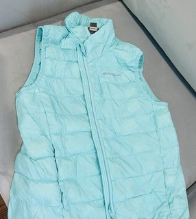 Eddie Bauer Puffer Vest Kids Girls 10 12 Duck Down Filled Mint Green
