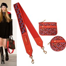 NEW 1,000 VERSACE Orange BAG STRAP 2 Coin Purse LA GRECA MODULAR POUCH 3 SET
