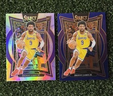 (2) 2024-25 Panini Select Bronny James Jr. Silver Prizm Rookie #90 LeBrons Seed 