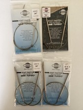 Lot of 4 Skacel Addi Turbo Circular Knitting Needles Various Sizes
