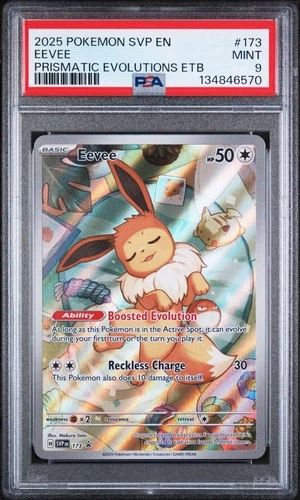 PSA 9 2025 POKEMON SVP EN-SV PROMO | PRISMATIC EVOLUTIONS ETB EEVEE 173