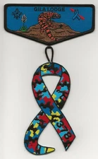Boy Scout OA 378 Gila Lodge 2025 Bug Scuffle Autism Awareness Flap and Dangle