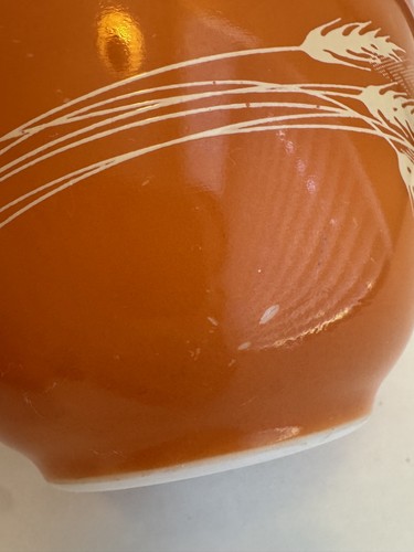 Pyrex Autumn Harvest Wheat Mixing Bowl Set 401 402 403 Orange Vintage Used - Picture 15 of 19