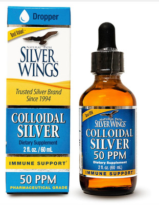 Natural Path Silver Wings 50 Ppm, 2 oz Colloidal Silver Mineral Supplement 10/28