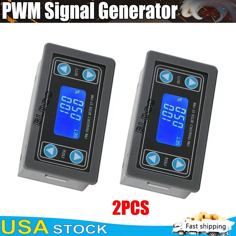 2* LCD Signal Generator 3.3V-30V PWM Pulse Frequency Cycle Duty Adjustable Meter