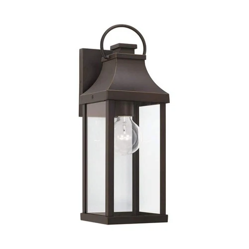 Capital Lighting Bradford 17 in. 1-Light Bronze Outdoor Wall Lantern Sconce - Picture 1 of 9