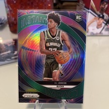 2024-25  Prizm - Instant Impact AJ Johnson #11 Green Prizm (RC) Milwaukee Bucks 