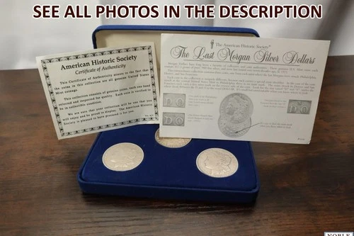 NobleSpirit } 1921 P-D-S Last Morgan Dollar 3 pc Set up to XF