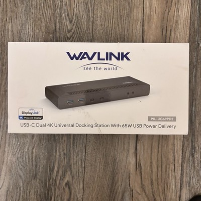 Wavlink WL-UG69PD2 USB-C Dual 4K Universal Docking Station with 65W Power