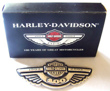 HARLEY-DAVIDSON 1903-2003 100th ANNIVERSARY MOTORCYCLE BELT BUCKLE N.O.S BOXED