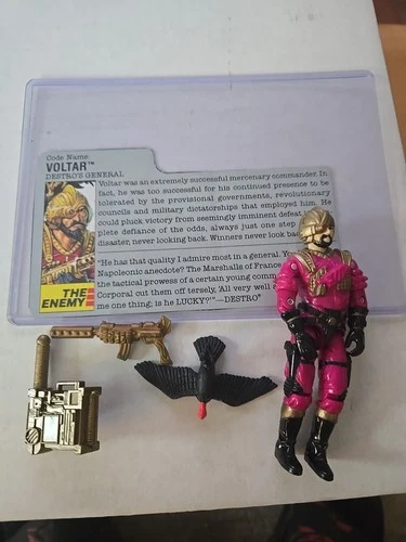 VINTAGE GI JOE ARAH COBRA VOLTAR 1988 COMPLETE WITH FILE CARD HASBRO