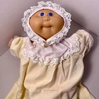 1984 Cabbage Patch Preemie Doll Bald with Blue Eyes + CPK Nightgown Coleco SS