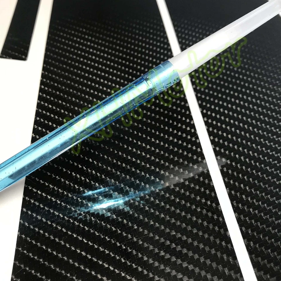 5D 碳纤维车窗 B 柱柱装饰保护套贴纸适用于宝马 5 系列 F10 — 第 4/4 张图片