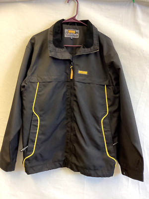 Ponsse Black and Yellow full Zip Collar Jacket mens sz Medium