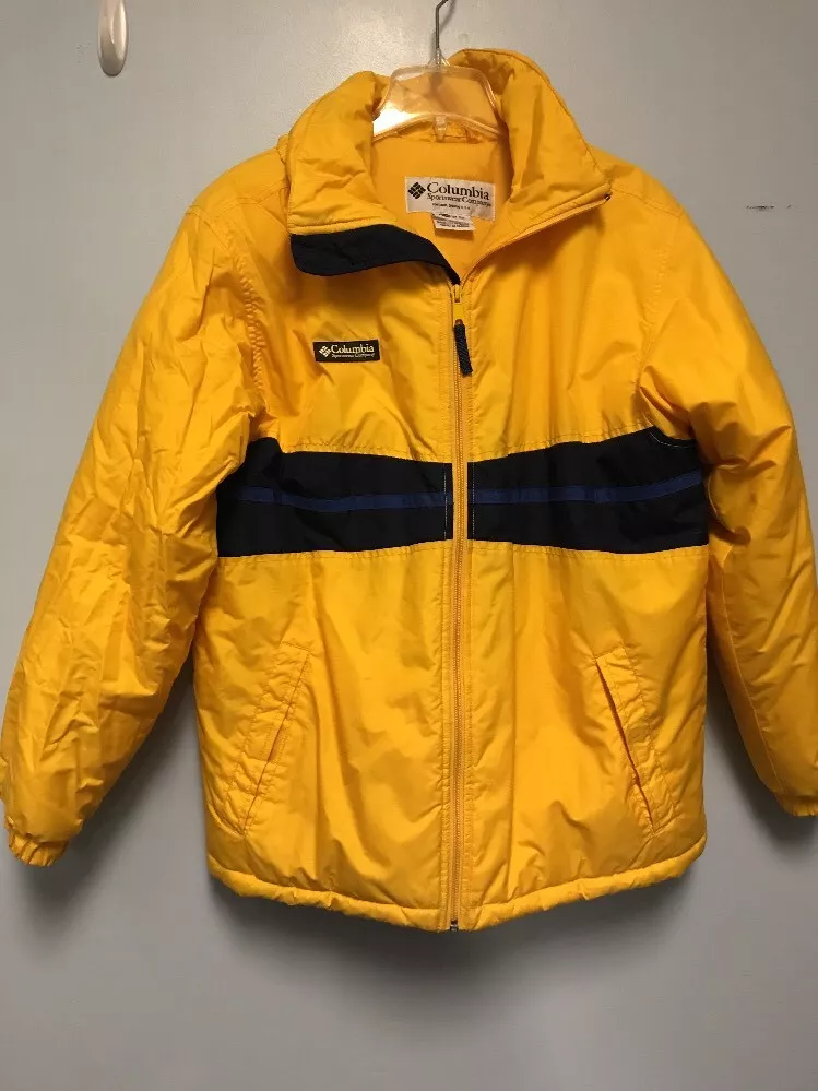 rociar mimar Equipo Columbia Jacket Size 18/20 Yellow Blue Design | eBay