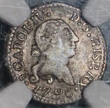 1790 NGC VF 30 Chile 1/4 Real Charles IV Spain Colonial Silver Coin (22013102C)