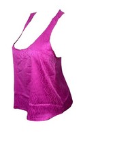 Victoria's Secret Satin Racerback Pajama Top Color Fuschia/Pink NWT