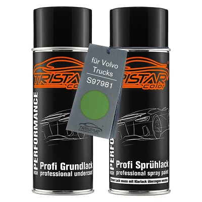 Autolack Spraydosen Set für Volvo Trucks S97981 Faito Green Perl Grund Basislack