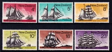 New Zealand 1975 Sailing Ships Complete Mint MNH Set SC 571-576