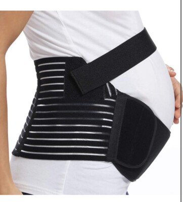 CFR Care Pregnancy Belly Band Maternity Belt Back Support Black