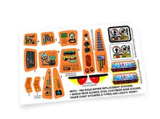 Custom Mattel 1983 MOTU Masters of the Universe Road Ripper stickers with Extra!