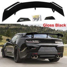 FOR 2016-2024 CHEVY CAMARO ZL1 1LE STYLE LT RS SS GLOSS BLACK TRUNK SPOILER WING