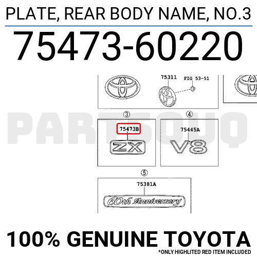 JDM Toyota Land Cruiser J202 Emblem Rear JDM Toyota Land Cruiser J202 Emblem Rear
