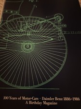 Daimler Benz 100th Birthday Range Car Sales Info Brochure Frameable 1896 - 1986