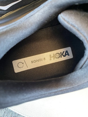 Hoka Bondi 8 Running Shoes Women's Size 10 D Wide Black White - Picture 6 of 9