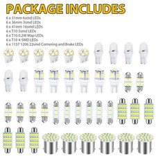 42pc Led Interior Lights Bulb Kit Dome License Plate Lamp 6000k For Honda Toyota 42pc Led Interior Lights Bulb Kit Dome License Plate Lamp 6000k For Honda Toyota