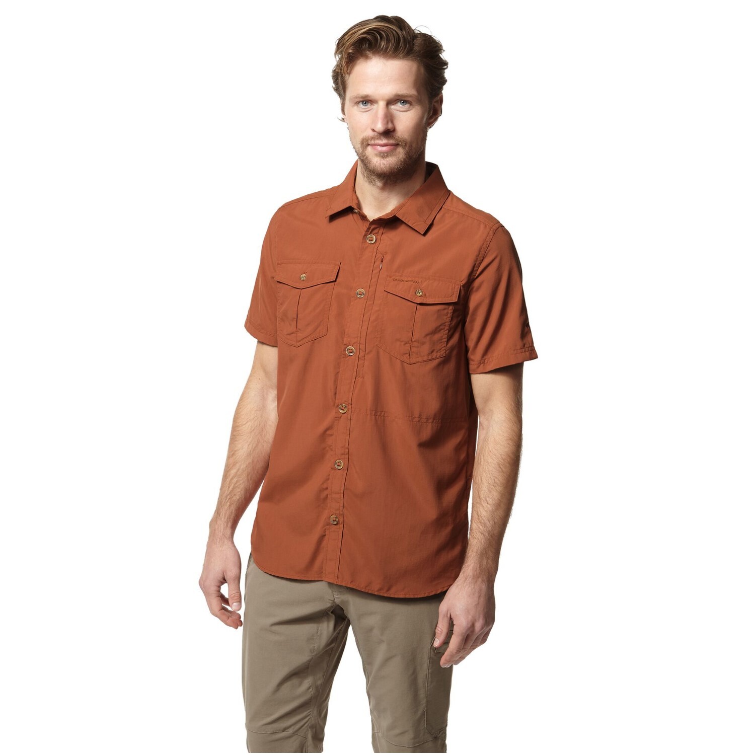 Craghoppers NosiLife Adventure Shirt Уличная рубашка с репеллентом от насекомых Мужская с коротким рукавом 18690₽