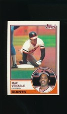 1983 Topps #634 Max Venable * Outfield * San Francisco Giants * EX-MT/NM *