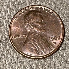 1982 D Lincoln Cent Penny Error RPM D/D Error Varieties Tk1859*