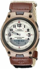 Casio AW80V-5BV, Telememo 30 Nylon Watch, 3 Alarms, 10 Year Battery, World Time