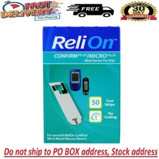 ReliOn Confirm Micro Blood Glucose Test Strips, 50 Count