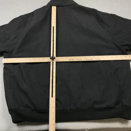 VINTAGE Greg Norman Jacket Mens XL Black Shark Bomber Full Zip Golf Logo 90s - Picture 6 of 8