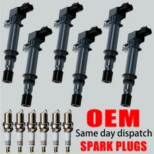 6X OEM Ignition Coil & 6X Iridium Spark Plugs For Dodge Ram 1500 Jeep 3.7L UF270