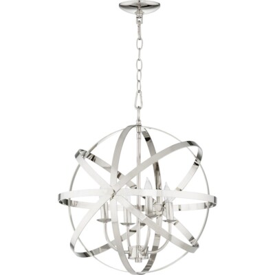 Quorum Celeste 4 Light 19' Chandelier, Polished Nickel - 6009-4-62
