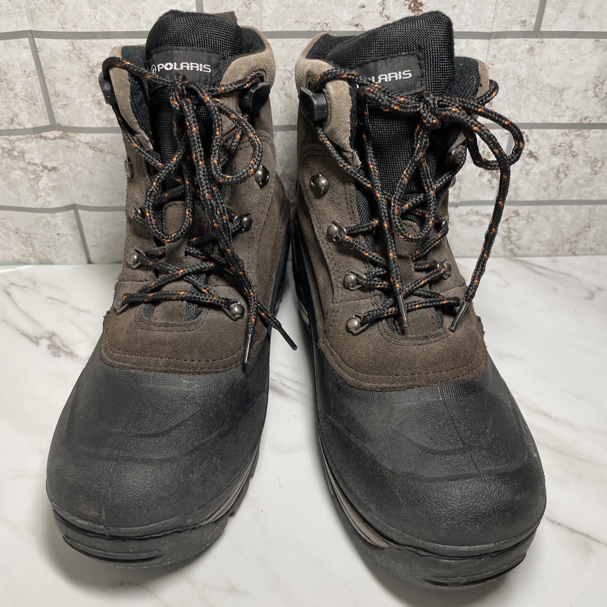 Polaris Winter Snow Thermolite Boots Brown/Black Snowmobile ATV LaceUp Men Sz 7 Polaris Winter Snow Thermolite Boots Brown/Black Snowmobile  main image 4