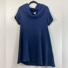 TOBI Sweater Dress Cowl Neck Navy Blue Size Large