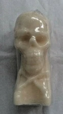 White 5" Skull Candle (Wicca Spell Hoodoo Halloween Image Candle)
