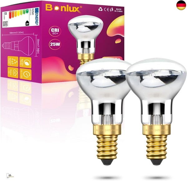 Bonlux R39 E14 25W Lavalampe GlüHbirne Warmweiß 2700-2800K Reflektorlampe D-image
