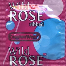 100 pieces pack  CAUTION WEAR WILD ROSE ribbed Lubricated latex condoms condones