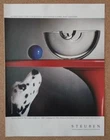 Vintage 1988 Steuben Neil Cohen Equinox Bowl PRINT AD Dalmatian Dog 1980's Glass