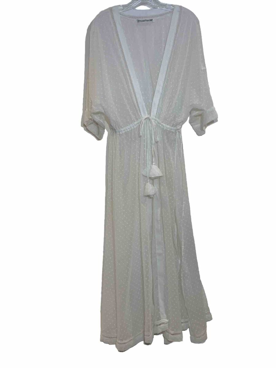 Abercrombie & Fitch One Size Kimono Cover-Up Sheer Swiss Dot Abercrombie & Fitch One Size Kimono Cover-Up Sheer Swiss Dot