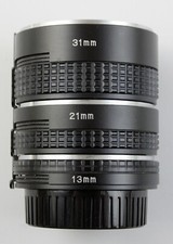 Unbranded - 65mm 3-Piece Auto Extension Tube Set Minolta MD Mount