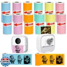 SZMILAIDUO 12 Rolls Thermal Sticker Paper for Mini Printer,Self-A