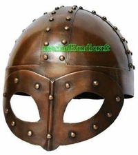 Christmas mask Norman copper Plated Helmet With Liner & Chin Strap Medieval